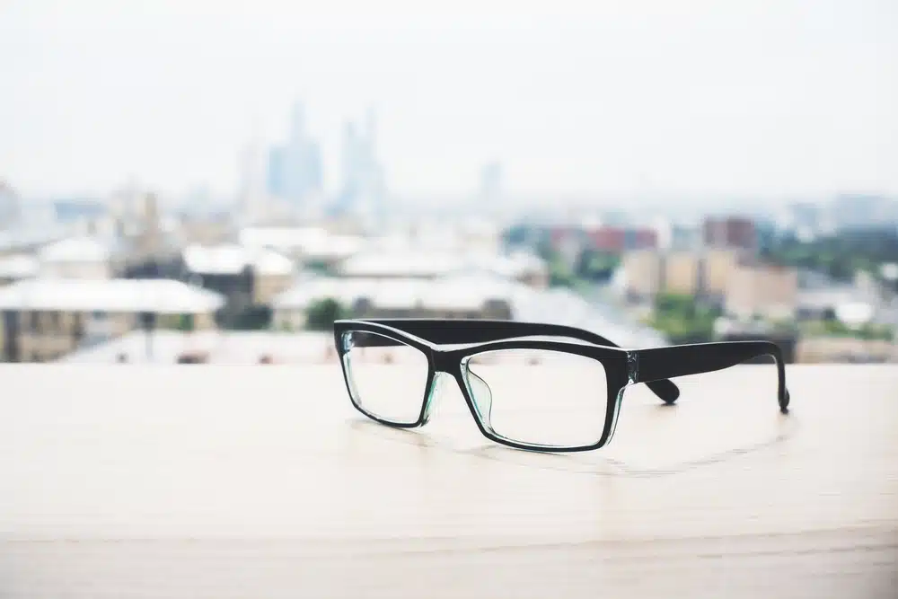 close up image of eyeglasses